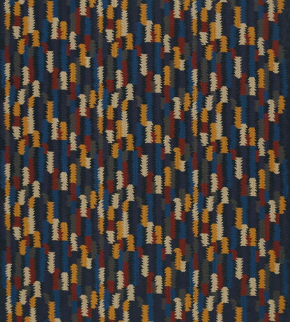 Cosmati Embroidery Fabric by Zoffany Ink/Tigers Eye