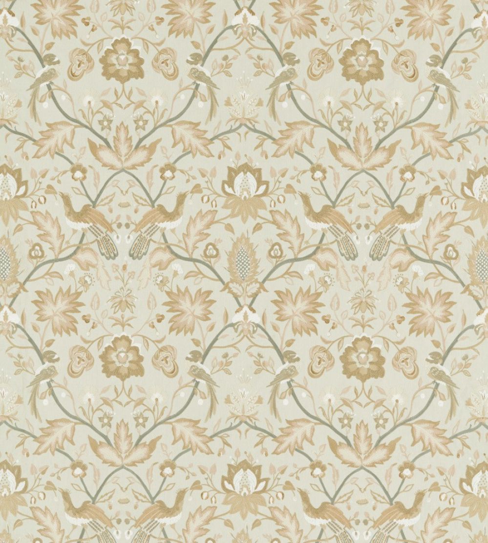 Oiseaux De Paradis Fabric by Zoffany Mineral
