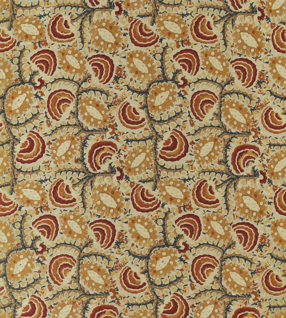 Suzani Archive Weave Fabric by Zoffany Venetian Red/Antique