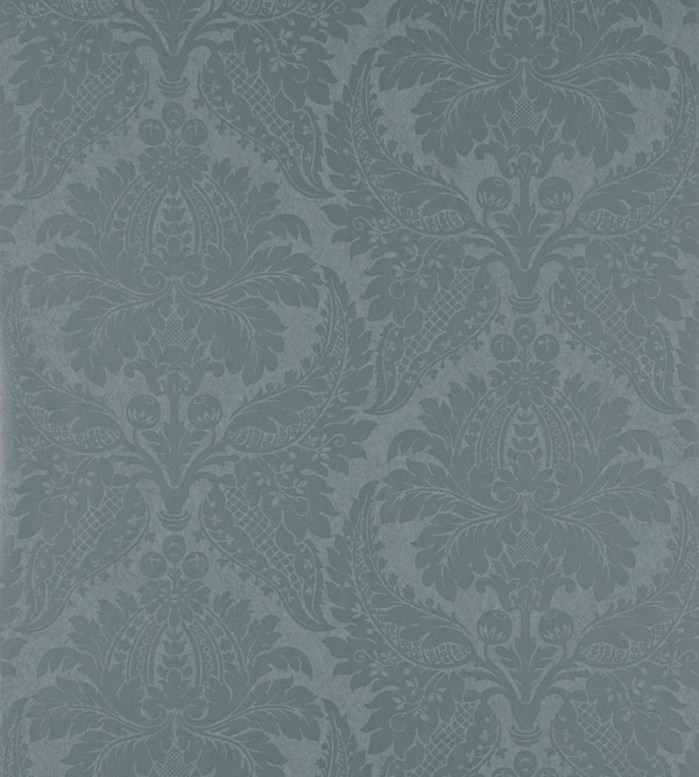 Malmaison Damask Wallpaper by Zoffany Teal