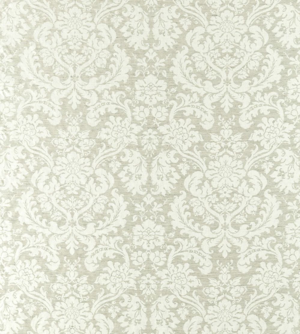 Tours Weave Fabric by Zoffany Platinum White