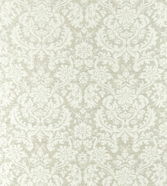 Tours Weave Fabric by Zoffany Platinum White