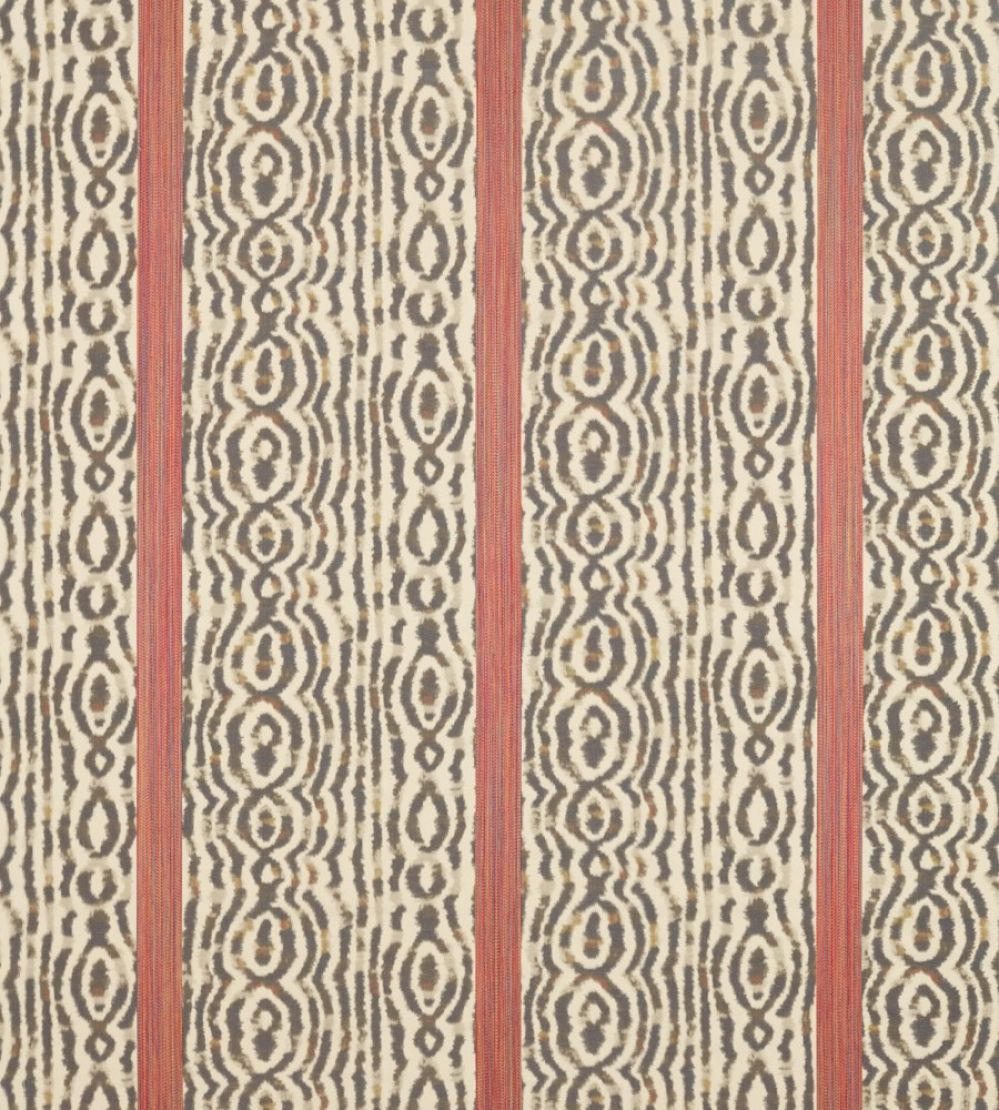 Lennox Stripe Fabric by Zoffany Natural / Sunstone
