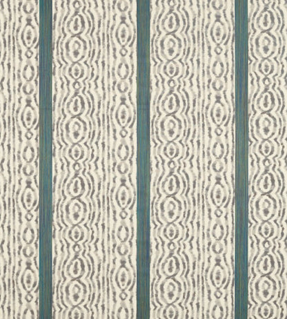 Lennox Stripe Fabric by Zoffany Silver / Poison