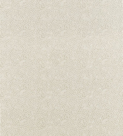 Maze Coral Fabric by Zoffany Platinum White