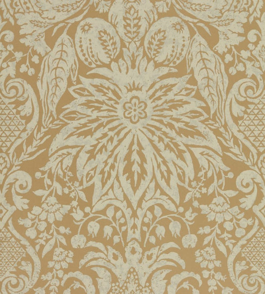 Mitford Damask Wallpaper by Zoffany Antique Gold