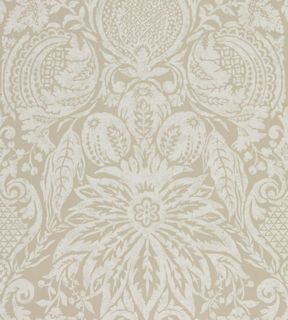 Mitford Damask Wallpaper by Zoffany Stone