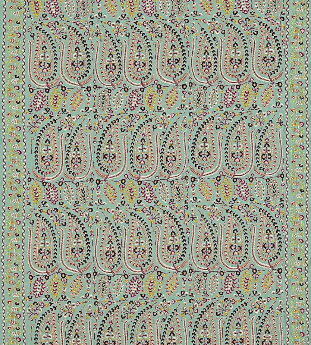 Jayshree Fabric by Zoffany Celadon/Multi