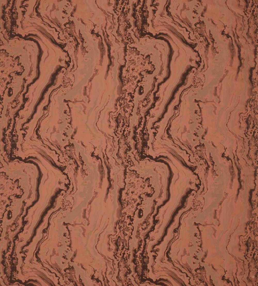 Serpentine Fabric by Zoffany Henna
