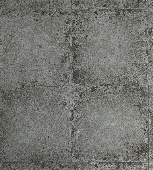 Lustre Tile Wallpaper by Zoffany Pewter