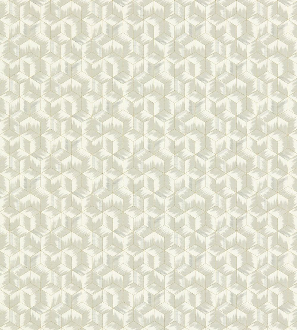 Tumbling Blocks Wallpaper by Zoffany Empire Grey