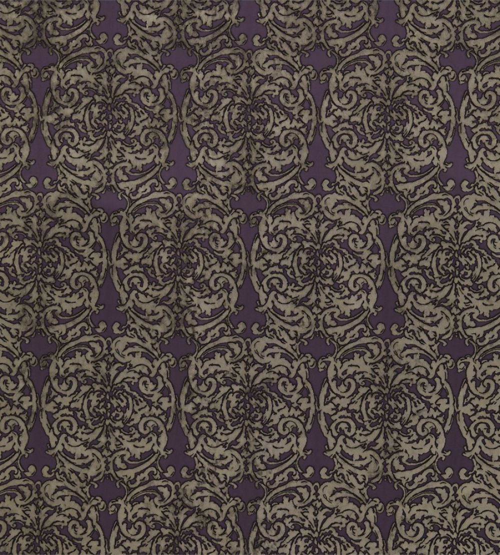 Tespi Fabric by Zoffany Amethyst/Mole