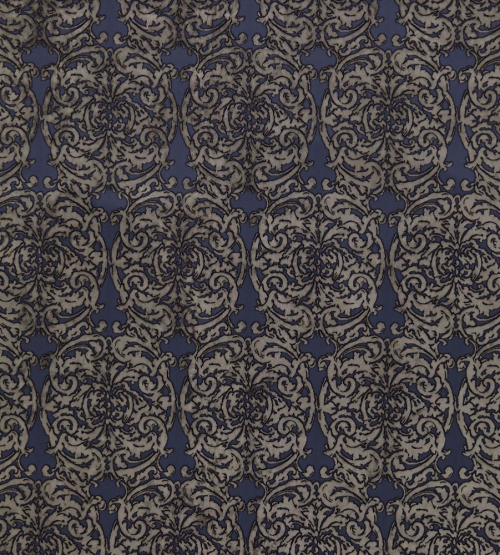 Tespi Fabric by Zoffany Indigo/Taupe