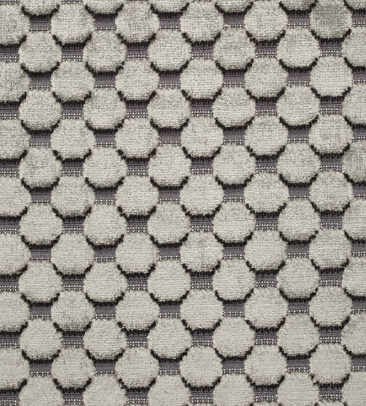 Tespi Spot Fabric by Zoffany Pewter/Silver