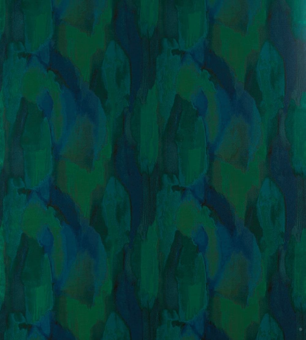 Hepworth Fabric by Zoffany Blue Malachite