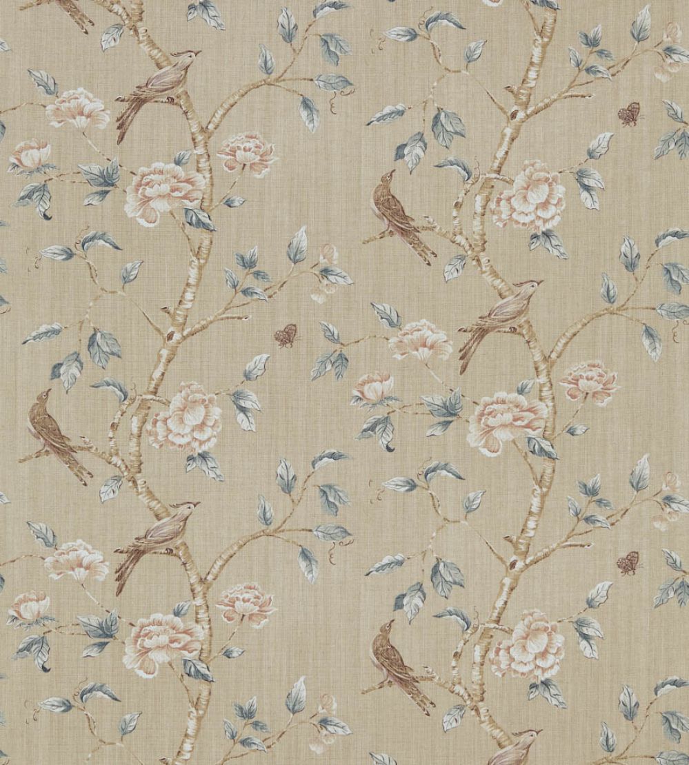 Woodville Fabric by Zoffany White Clay