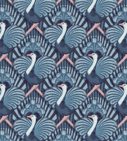Zsa Zsa Wallpaper by Divine Savages Blue