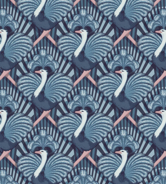Zsa Zsa Wallpaper by Divine Savages Blue