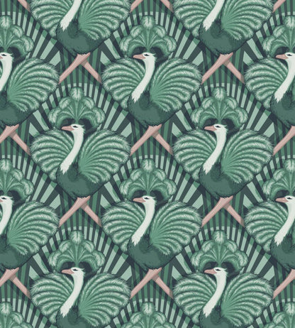 Zsa Zsa Wallpaper by Divine Savages Bottle Green