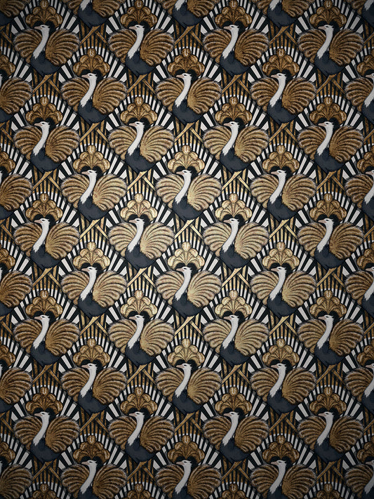 Zsa Zsa Gold Leaf Wallpaper by Divine Savages in Gold Leaf, pattern swatch