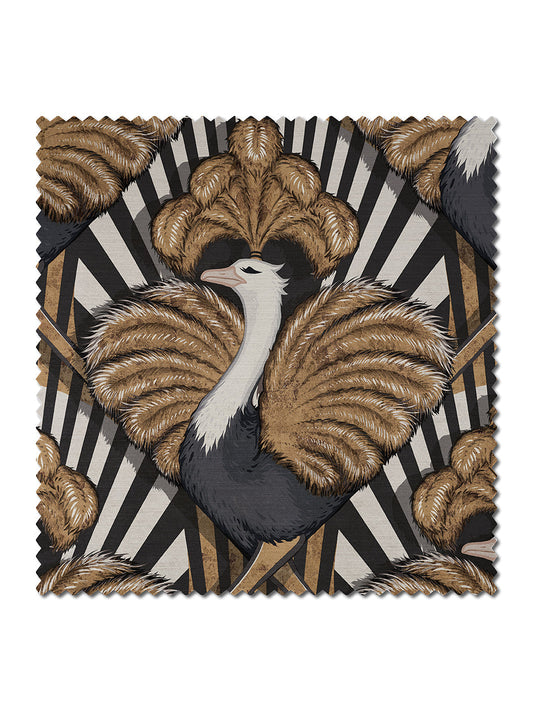 Zsa Zsa Velvet Fabric by Divine Savages in Gold, pattern swatch