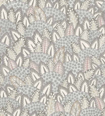 Zulu Terrain Wallpaper by Cole & Son Heath Grey & Blush