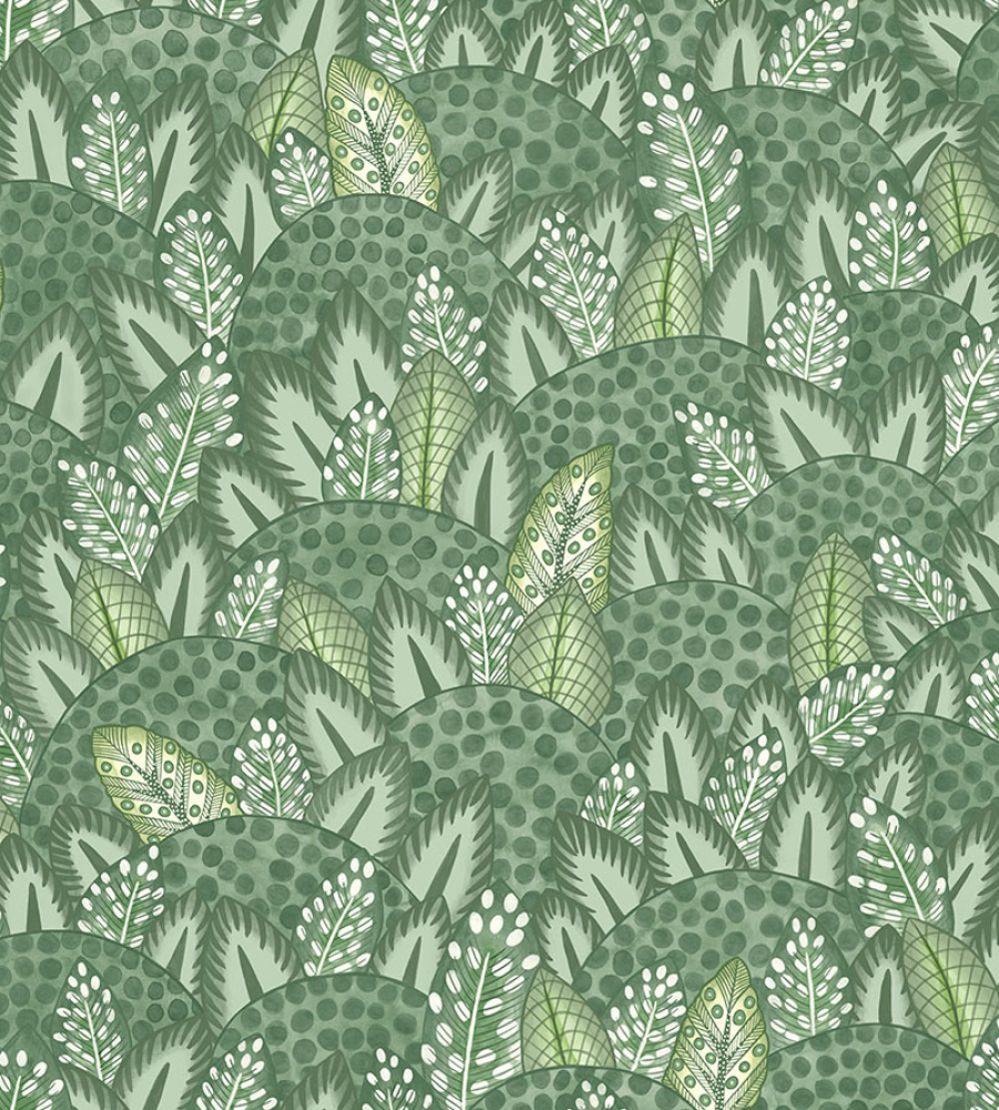 Zulu Terrain Wallpaper by Cole & Son Forest Green & Olive Green